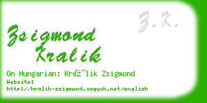 zsigmond kralik business card